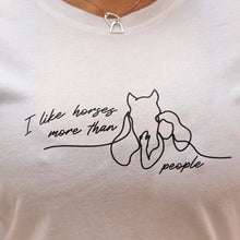 Load image into Gallery viewer, "I LIKE HORSES" WHITE T-shirt