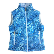 Load image into Gallery viewer, Blue Marble / Tri Coloured Puffer Vest Jacket
